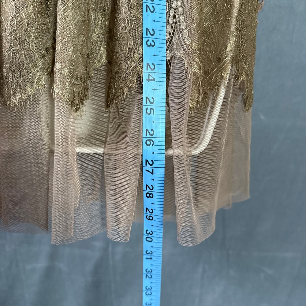 Ryu Crochet Lace Tiered Dress Cardigan Brown S/M NWT Y2K Fairycore Boho Festiva - Picture 6 of 16